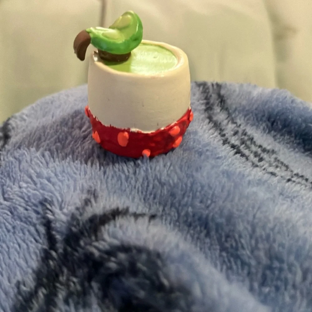 Cute Bird-Themed Ceramic Cup with Red and Green Accents